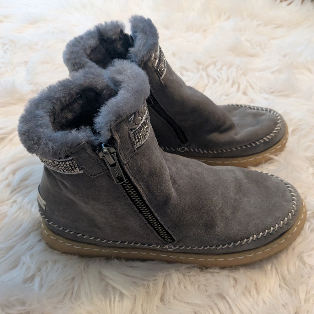 Laid Back London Setsu Crochet Winter Boots Side Zip Boots Size 8 EUR 39 - Picture 3 of 13